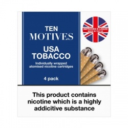 10 Motives E-Cigarette High Strength USA Tobacco Refill Cartridges (20mg)