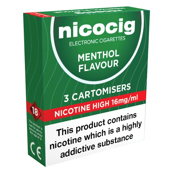 Nicocig Refill Cartridges High Strength Menthol Cartomisers