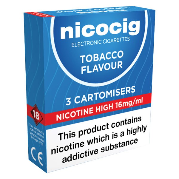 Nicocig Refill Cartridges High Strength Tobacco Cartomisers