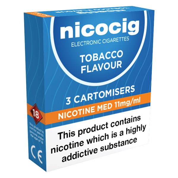 Nicolites Refill Cartridges Medium Strength Tobacco Cartomisers