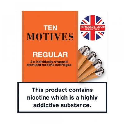 10 Motives E-Cigarette Medium Strength Regular Tobacco Refill Cartridges