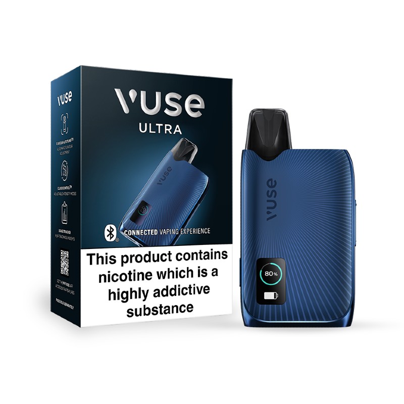 vuse app to charge Ultra Bluetooth Smart Vape (Blue) Size:2 Pack Peach Gummy VUSE Pods from $17.50