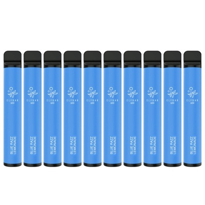 Elf Bar 600 Blue Razz Lemonade Disposable Vape Pen Saver Bundle (Pack of 10)