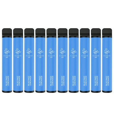 Elf Bar 600 Blue Razz Lemonade Disposable Vape Pen Saver Bundle (Pack of 10)