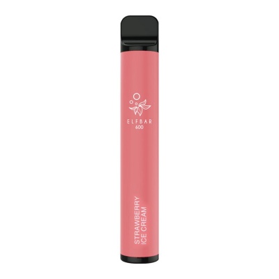 Elf Bar 600 Strawberry Ice Cream Disposable Vape Pen (20mg)