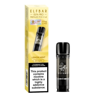 Elf Bar ELFA PRO Lemon Mint E-Cigarette Refill Pods (Pack of 2)