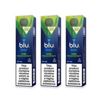 Blu Bar Kiwi Passionfruit Disposable Vape Pen (Pack of 3)