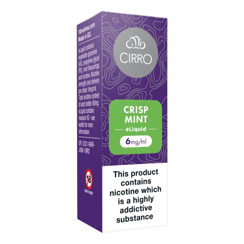 crisp vape juice Cirro Mint E-Liquid (6mg) Flavors:Tropical Gush Mushroom Disposables - Great 20mg Salt Nic