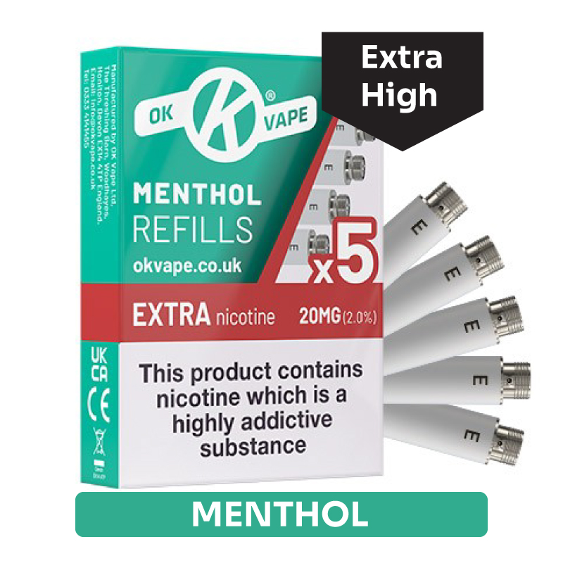 Ok Vape E-Cigarette 20mg Menthol Refill - VapeMountain.com