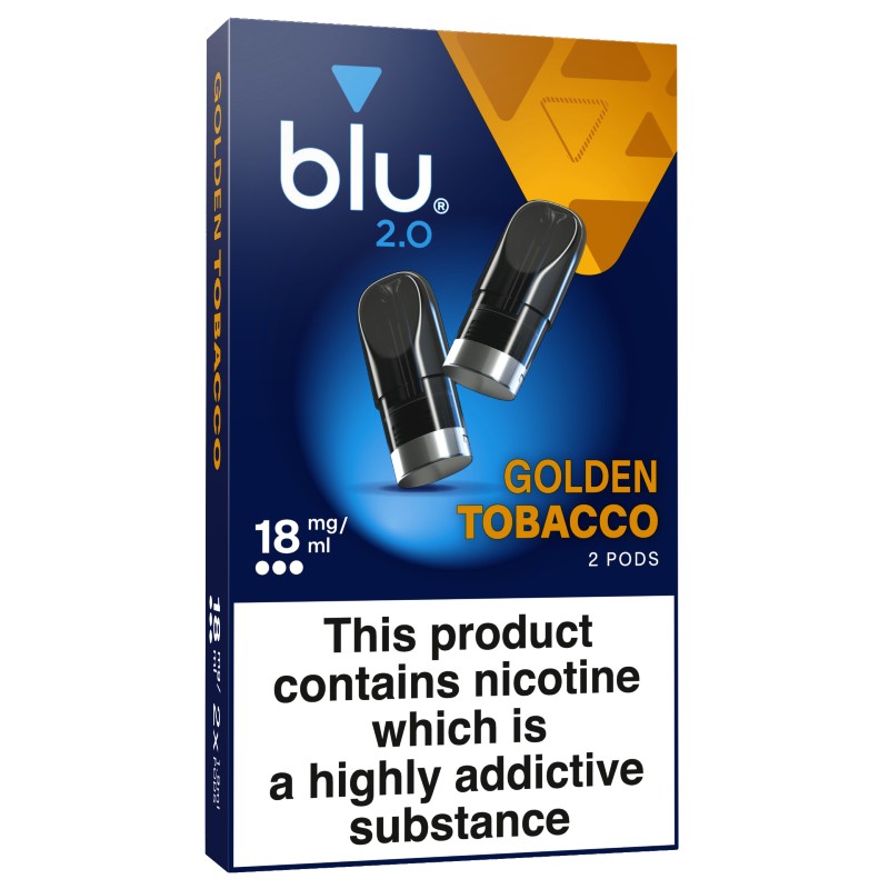 e cig liquid tobacco 18mg Blu 2.0 Golden Tobacco Liquidpods (18mg)