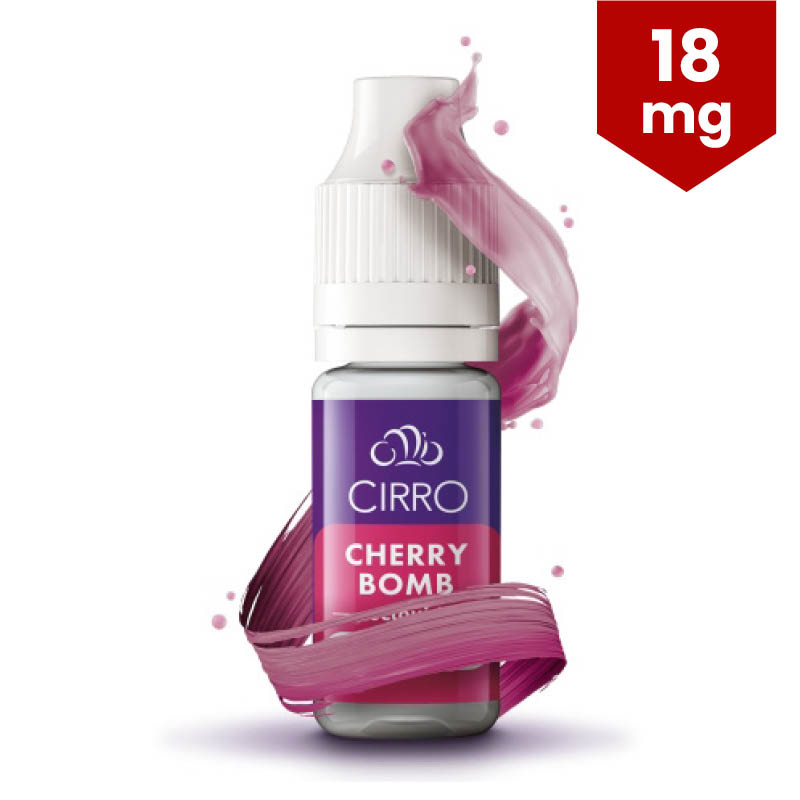 vape juice 18mg Cirro Dark Cherry E-Liquid (18mg) Flavour:5 x Menthol Mr Blue Nic Salt how is a disposable