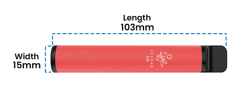 Elf Bar Disposable Vape Pen Dimensions