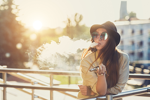 Girl Vaping