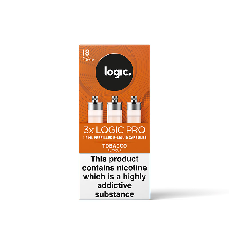 Logic Pro Refill Capsules Tobacco 18mg