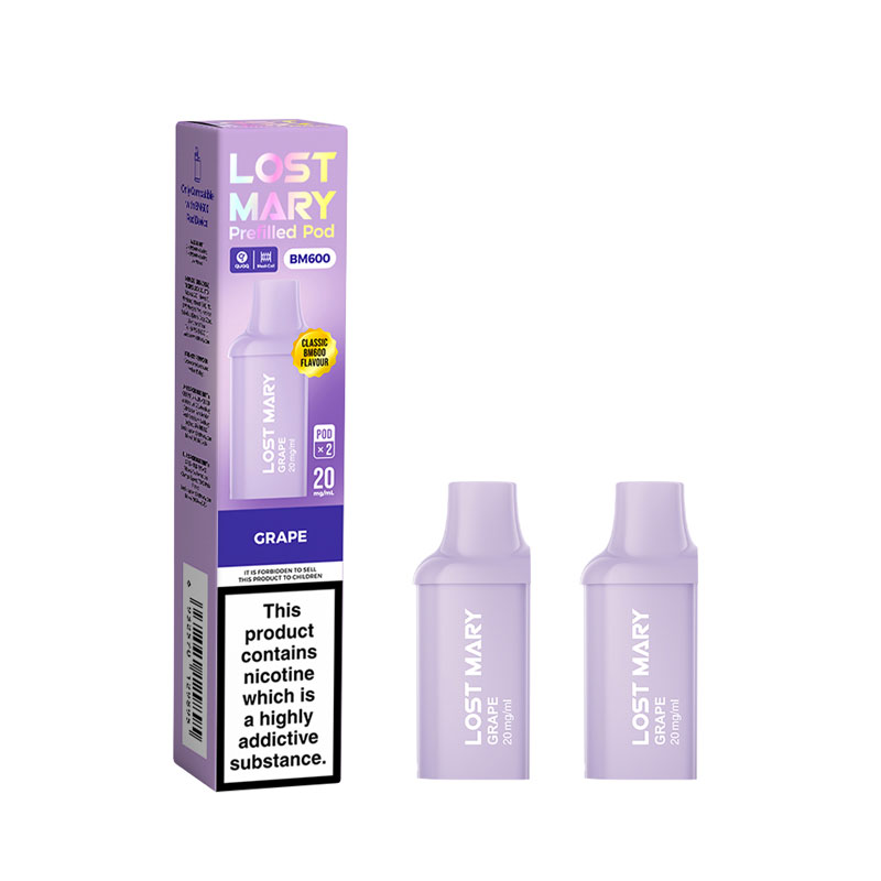 lost mary vape grape BM600 Refill Pods (2pk) ⚠️New store alert⚠️ Htown 50mg above Pack:3 Pack (Cores Club)