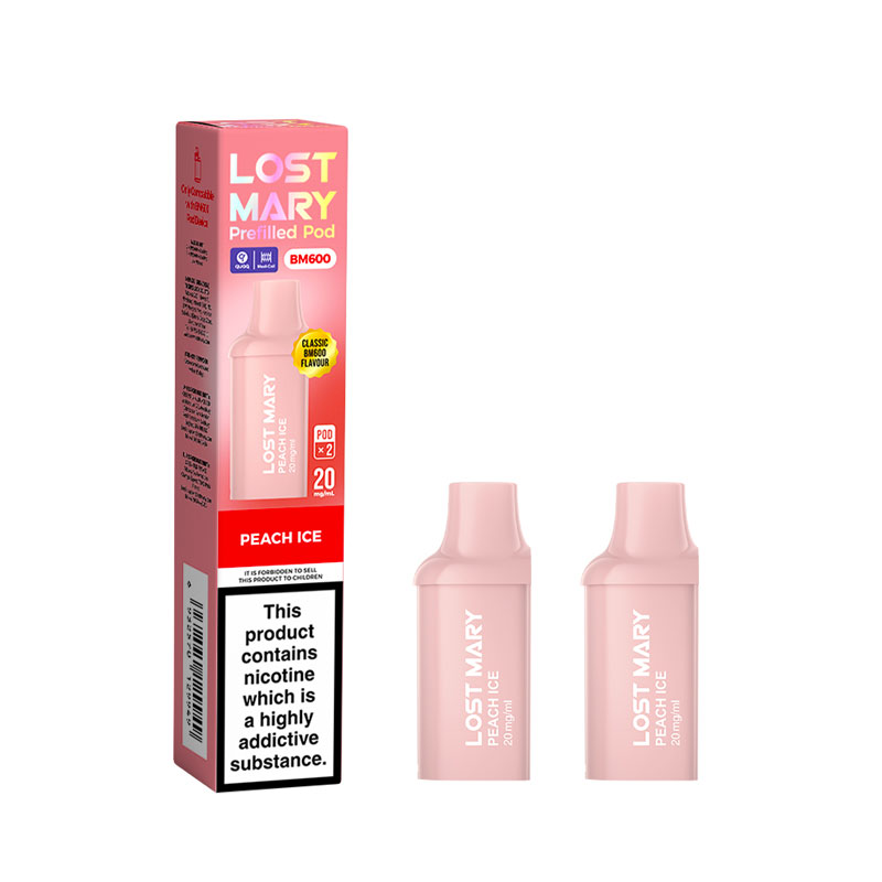 elfbar elfa master akku Lost Mary BM600 Peach Ice Refill Pods 2pk