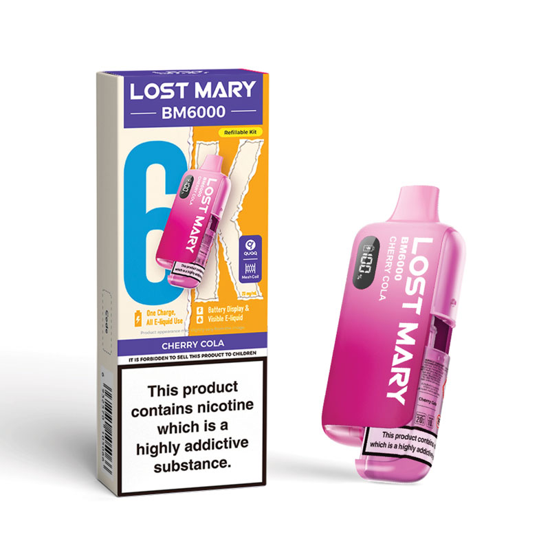 lost mary cola flavor BM6000 Cherry Vape Kit Select Flavor ::Ruby Yellow Smoke Shop Icy Mint Flum Pebble