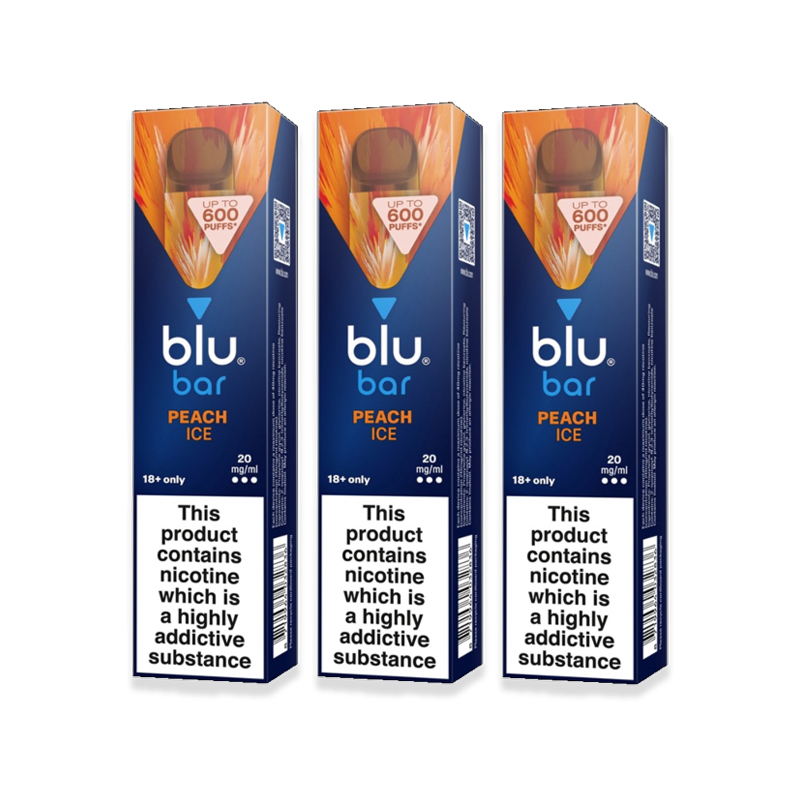 BluBar Peach Ice Disposable Vape (3 Pack)