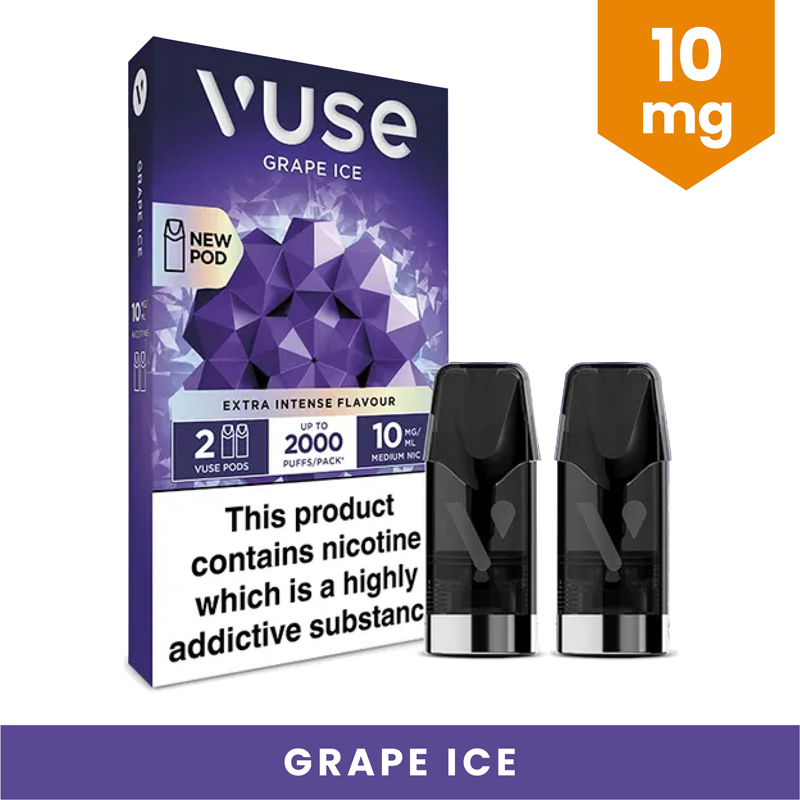 Vuse Go 1000 10mg Vuse Intense Grape Ice Refill Pods (10mg)