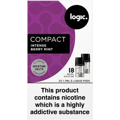 Logic Compact Intense Berry Mint 18mg E-Liquid Pods