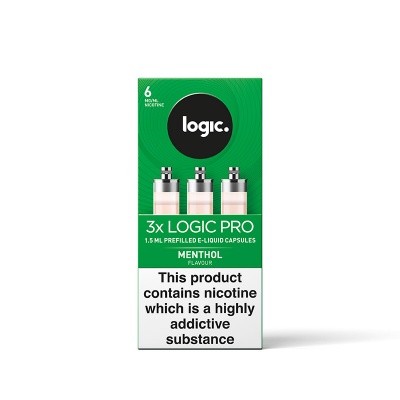 Logic PRO E-Cigarette Refill Capsules Menthol 6mg