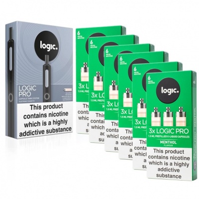 Logic PRO E-Cigarette Menthol 6mg Combination Pack