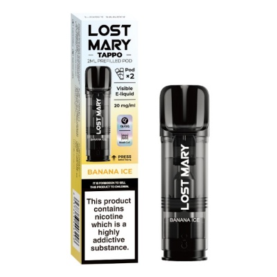 Lost Mary Tappo Banana Ice Vape Refill Pods (Pack of 2)