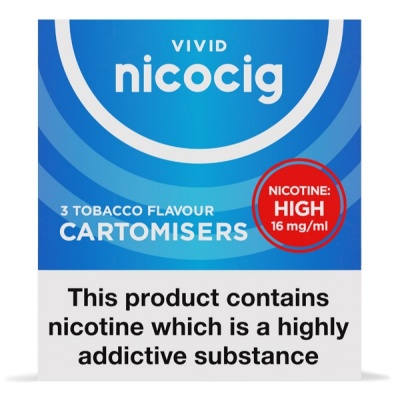 Vivid Nicocig Refill Cartridges High Strength Tobacco Cartomisers