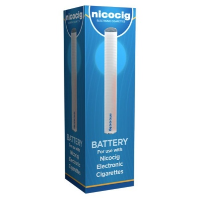 Nicocig Rechargeable Electronic Cigarette Spare Battery Orange LED Tip with Cartomisers
