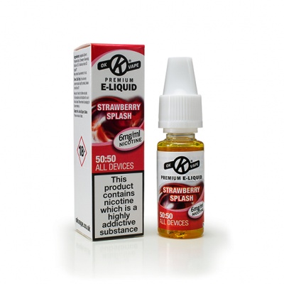 OK Vape 50/50 Strawberry Splash E-Liquid (6mg)