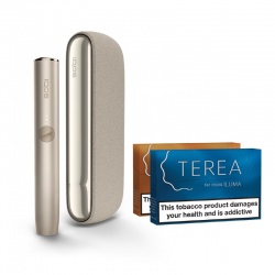 IQOS Iluma Heated Tobacco Device Starter Kit with Refills (Pebble Beige)