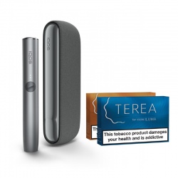 IQOS Iluma Heated Tobacco Device Starter Kit with Refills (Grey)