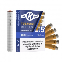 OK Vape E-Cigarette K1 Replacement Battery with Refill Cartridges