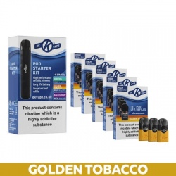 OK Vape Pod E-Cigarette Starter Kit and Tobacco Refill Pods Saver Pack