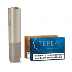 IQOS Iluma One Heated Tobacco Device Starter Kit with Tobacco Refills (Pebble Beige)