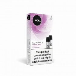 Logic Compact E-Cigarette Berry Mint 12mg E-Liquid Pods