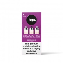 Logic PRO E-Cigarette Refill Capsules Berry Mint 6mg