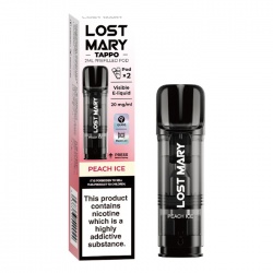 Lost Mary Tappo Peach Ice Vape Refill Pods (Pack of 2)