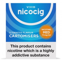Nicocig Refill Cartridges Medium Strength Tobacco Cartomisers
