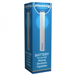 Nicocig Rechargeable Electronic Cigarette Spare Battery Orange LED Tip with Cartomisers