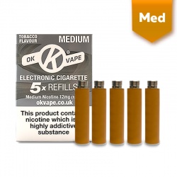 OK Vape Tobacco Medium Nicotine E-Cigarette Refills (12mg)