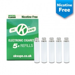 OK Vape E-Cigarette Nicotine-Free Menthol Refill Cartridges (0mg)