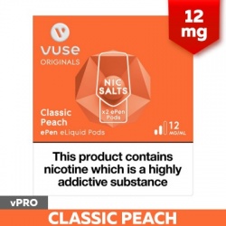Vuse ePen vPro Classic Peach E-Cigarette Refill Cartridges (12mg)