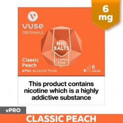 Vuse ePen vPro Classic Peach E-Cigarette Refill Cartridges (6mg)