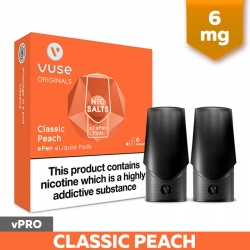 Vuse ePen vPro Classic Peach E-Cigarette Refill Cartridges (6mg)