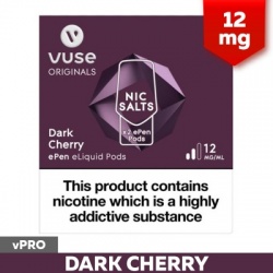 Vuse ePen vPro Dark Cherry E-Cigarette Refill Cartridges (12mg)