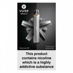 Vuse ePod 2 Silver E-Cigarette Device with USB Charger