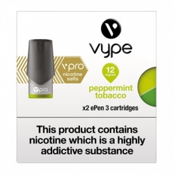 Vype ePen 3 Peppermint Tobacco Menthol Cartridges (Pack of 2)