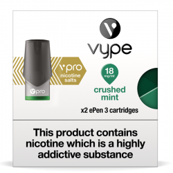 Vype ePen 3 vPro Crushed Mint Nicotine Salt Pods (Pack of 2)