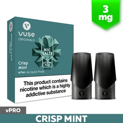 Vuse ePen vPro Crisp Mint E-Cigarette Refill Cartridges (3mg)